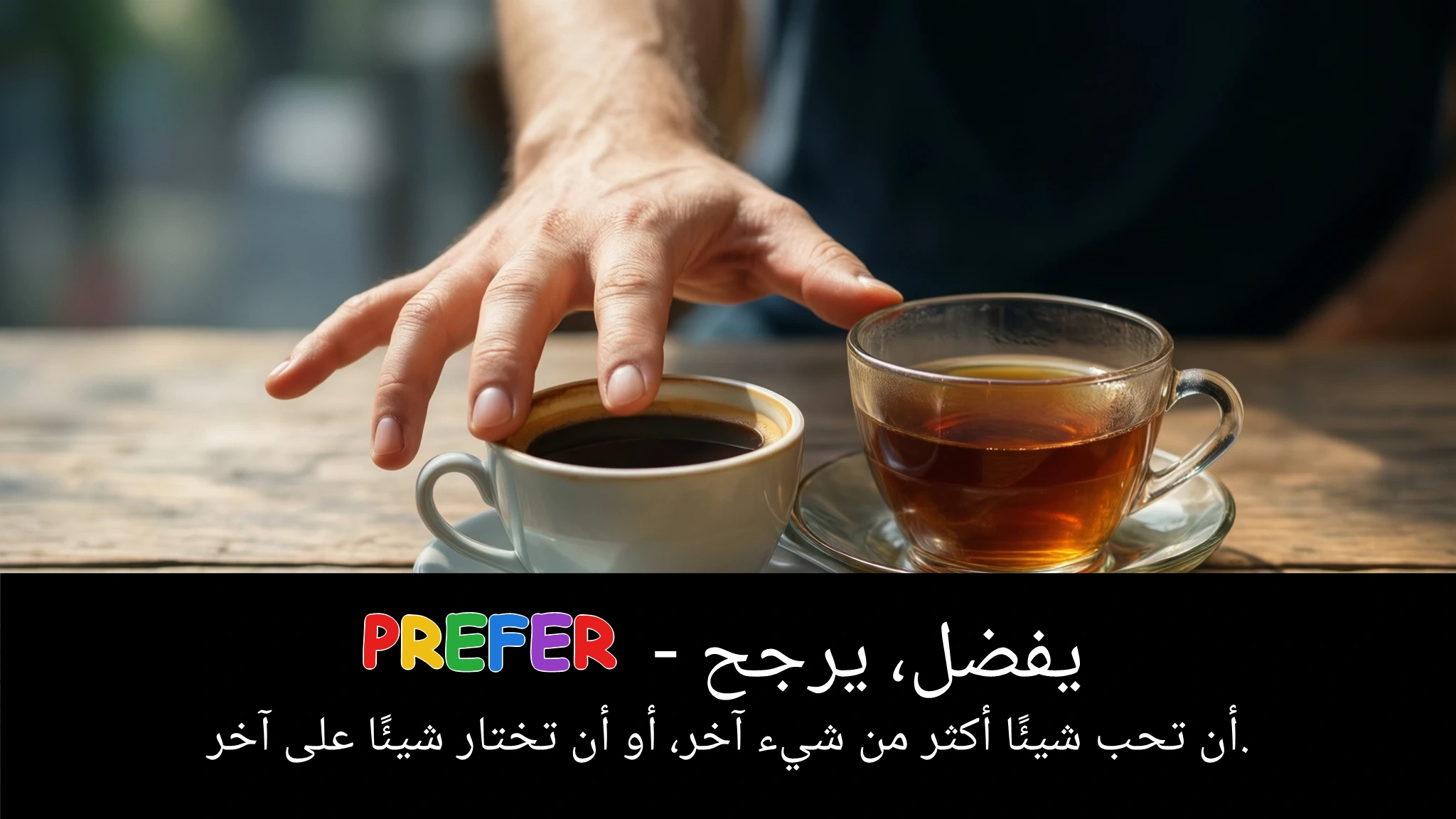Arabic Illustration for prefer